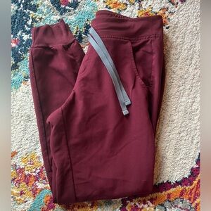FIGS Burgundy Joggers
